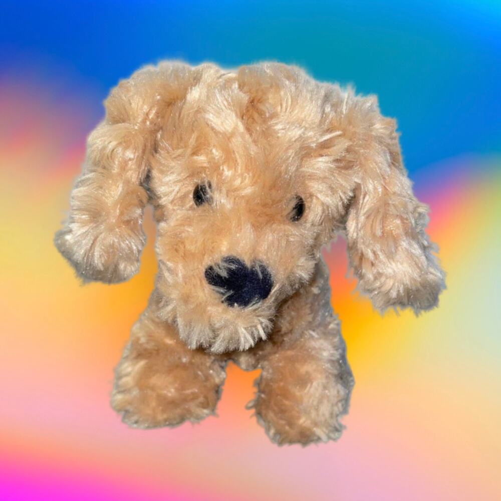 Manhattan Toy Co Puppy Dog Plush Labradoodle Terrier Tan 10" Weighted Nursery
